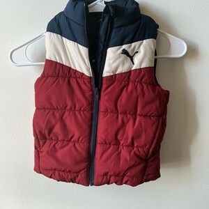 Puma Kids' Vest in Red, Navy, and White